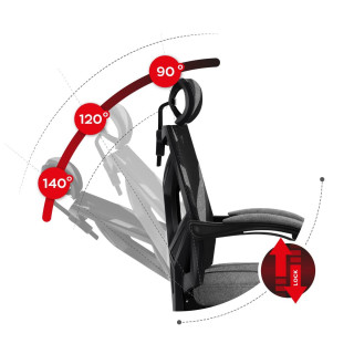 Ergonomické herné kreslo Huzaro v sivej farbe