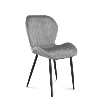 Velúrová stolička Mark Adler v sivej farbe