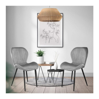 Velúrová stolička Mark Adler v sivej farbe