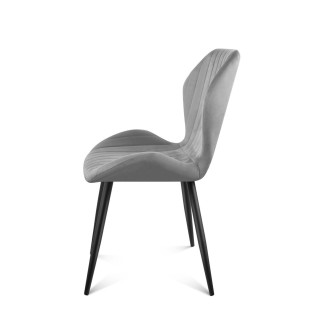 Velúrová stolička Mark Adler v sivej farbe