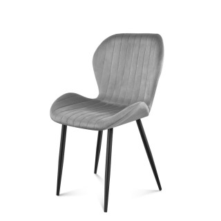 Velúrová stolička Mark Adler v sivej farbe