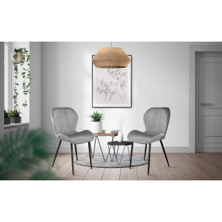 Velúrová stolička Mark Adler v sivej farbe