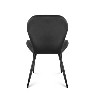 Čierna velúrová stolička Mark Adler