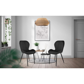 Čierna velúrová stolička Mark Adler