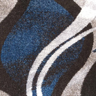 Štýlový koberec v modro-šedej farbe