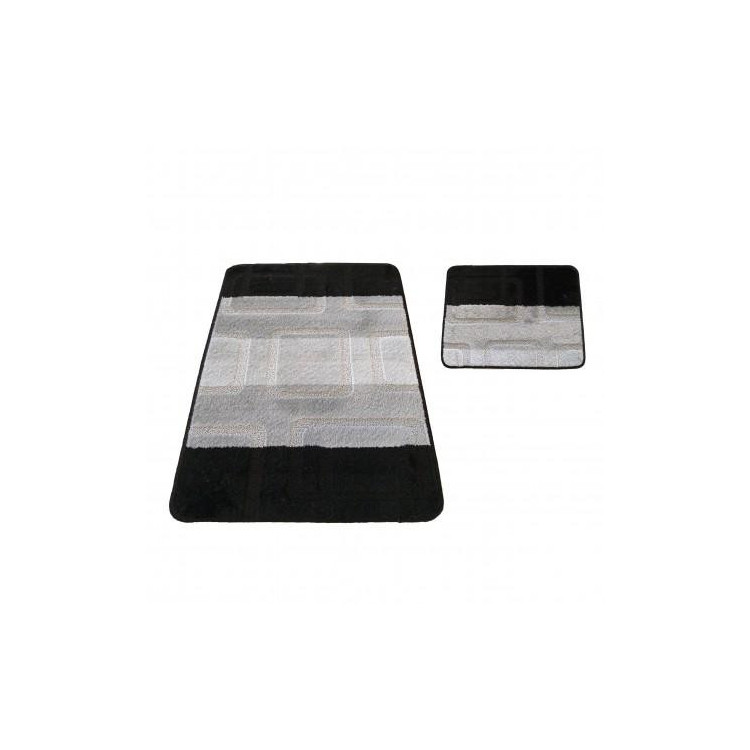 Čierna kúpeľňová a WC predložka