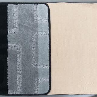 Čierna kúpeľňová a WC predložka