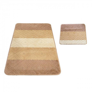 Béžová kúpeľňová a WC predložka