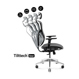 Čierne kancelárske kreslo Diablo