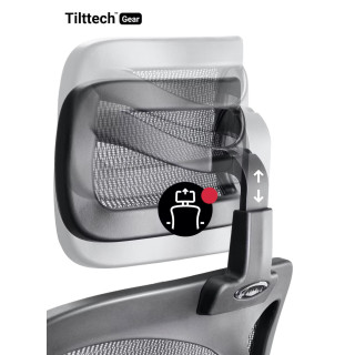 Kancelárske kreslo Diablo v čierno-sivej farbe