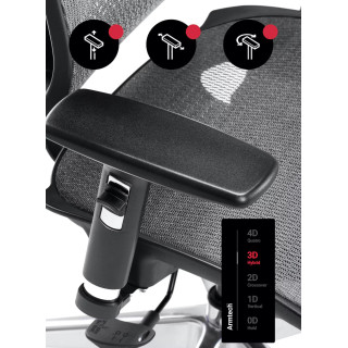 Kancelárske kreslo Diablo v čierno-sivej farbe