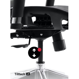 Kancelárske kreslo Diablo v čierno-sivej farbe