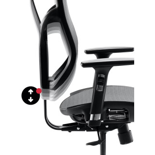 Kancelárske kreslo Diablo v čierno-sivej farbe