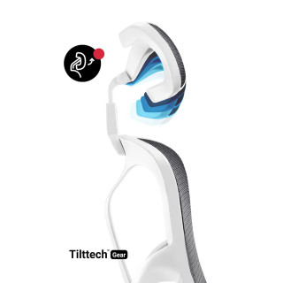 Ergonomické kreslo Diablo bielo-čiernej farby