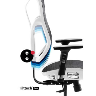 Ergonomické kreslo Diablo bielo-čiernej farby