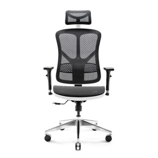 Ergonomické kreslo Diablo bielo-čiernej farby