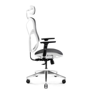 Ergonomické kreslo Diablo bielo-čiernej farby