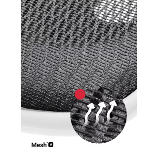 Bielo-sivé ergonomické kreslo Diablo