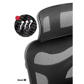 Čierne ergonomické kreslo Diablo