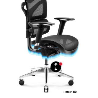 Čierne ergonomické kreslo Diablo