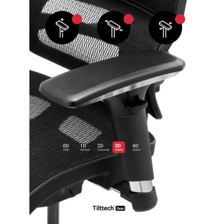 Čierne ergonomické kreslo Diablo