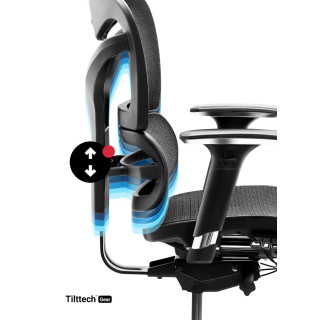 Čierne ergonomické kreslo Diablo