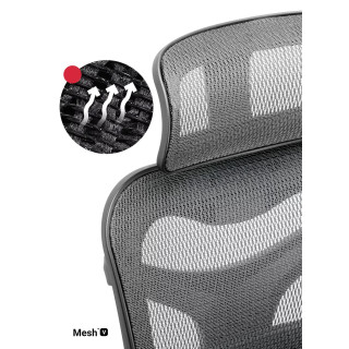 Ergonomické čierno-sivé kreslo Diablo