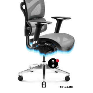 Ergonomické čierno-sivé kreslo Diablo