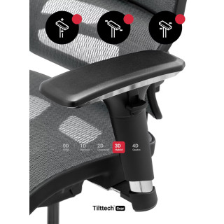 Ergonomické čierno-sivé kreslo Diablo