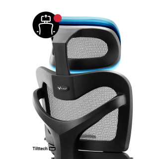 Ergonomické čierno-sivé kreslo Diablo