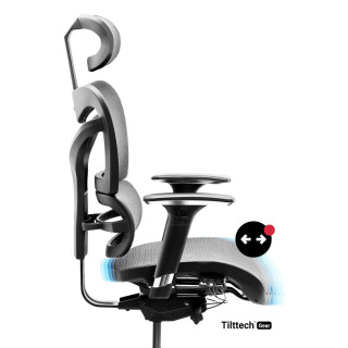 Ergonomické čierno-sivé kreslo Diablo