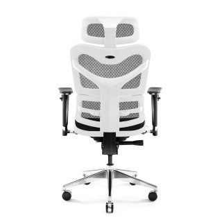 Bielo-čierne ergonomické kreslo Diablo