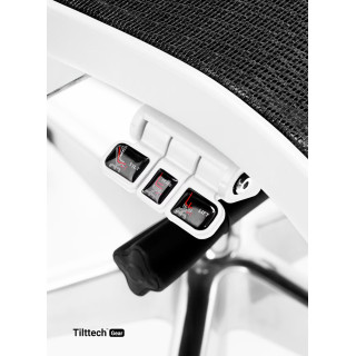 Bielo-čierne ergonomické kreslo Diablo