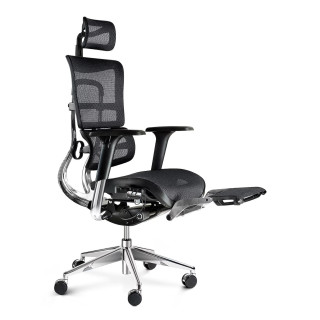 Čierne ergonomické kreslo Diablo