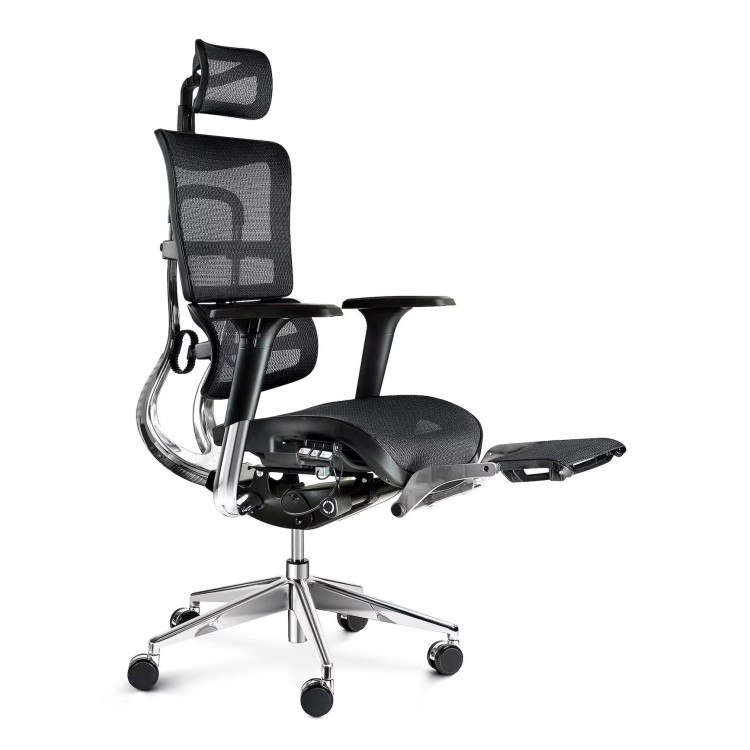 Čierne ergonomické kreslo Diablo