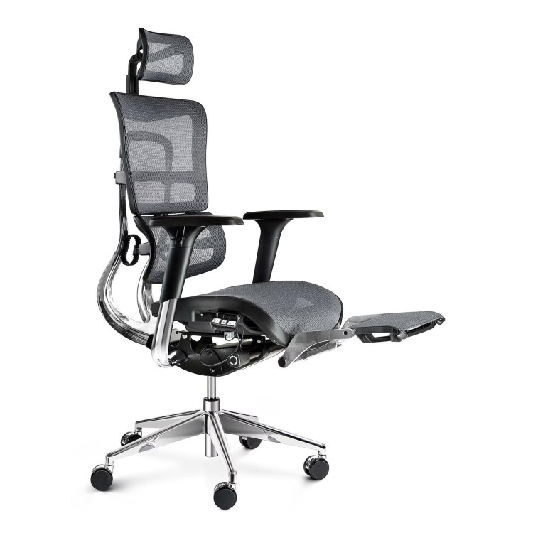 Ergonomické kreslo Diablo čierno-sivej farby