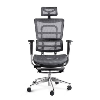 Ergonomické kreslo Diablo čierno-sivej farby