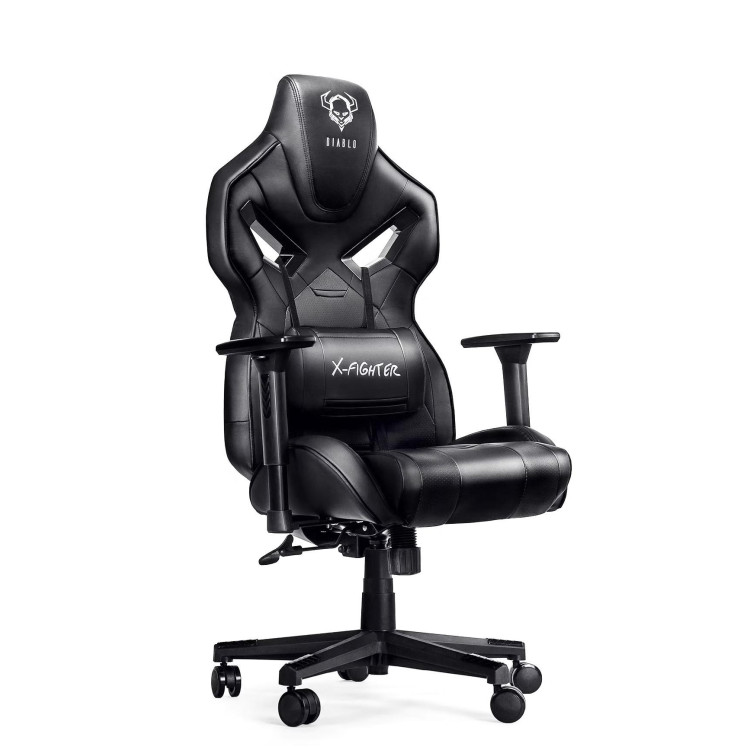 Kožené čierne herné kreslo DIABLO