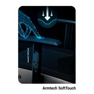 Čierno-biele látkové herné kreslo DIABLO