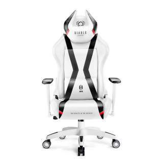 Herné kreslo DIABLO v bielo-čiernej farbe