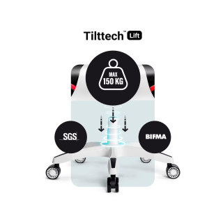 Herné kreslo DIABLO v bielo-čiernej farbe
