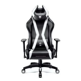 Čierno-biele herné kreslo DIABLO