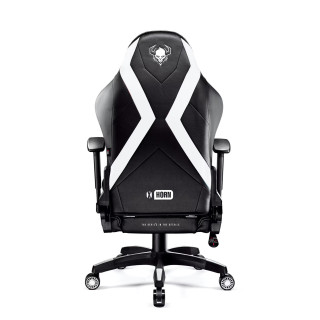 Čierno-biele herné kreslo DIABLO