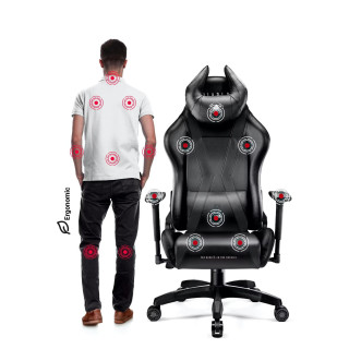 Herné kreslo DIABLO v čiernej farbe