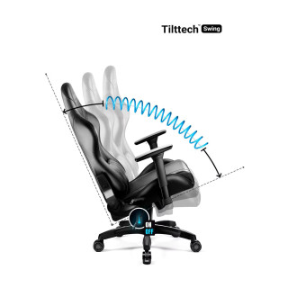 Herné kreslo DIABLO v čiernej farbe