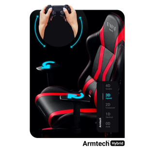 Čierno-červené herné kreslo DIABLO