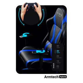 Herné čierno-modré kreslo DIABLO