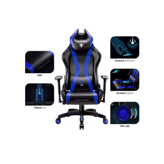 Herné čierno-modré kreslo DIABLO