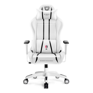 Bielo-čierne herné kreslo DIABLO KING