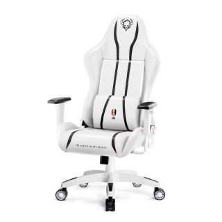 Bielo-čierne herné kreslo DIABLO KING